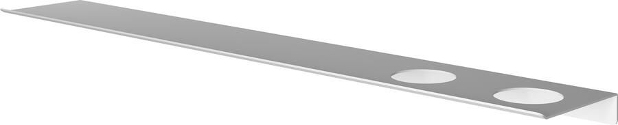 Hotbath &MORE Planchet 80cm inclusief bevestigings rails 2 uitsparingen voor zeepdispenser of beker Mat wit SH080H2WH