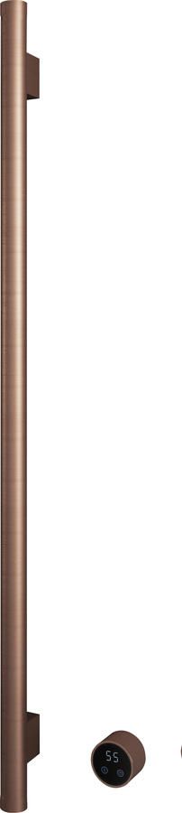 Hotbath &MORE set van 1 rails RARV135 ROUND135 cm met separate schakelaar en inbouw element Geborsteld Koper PVD (RARV135-1BCP)