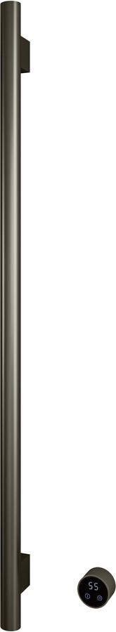 Hotbath &MORE set van 1 rails RARV135 ROUND135 cm met separate schakelaar en inbouw element Geborsteld Nikkel (RARV135-1GN)