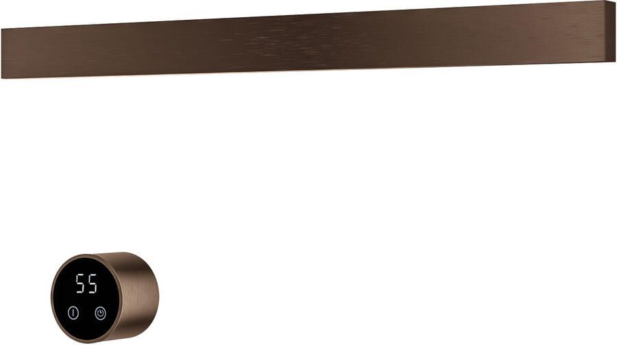 Hotbath &MORE set van 1 rails RAS50 SQUARE 50 cm met separate schakelaar en inbouw element Tuscan Bronze (RAS50-1TB)