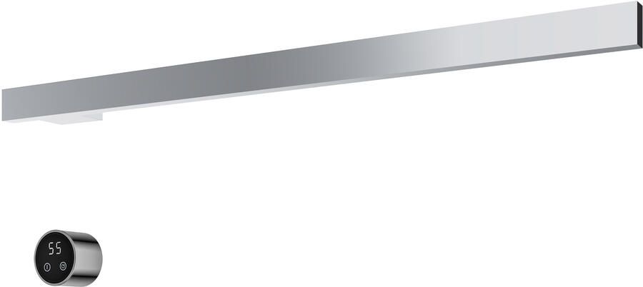 Hotbath &MORE set van 1 rails RAS80 SQUARE 80 cm met separate schakelaar en inbouw element Chroom (RAS80-1CR)