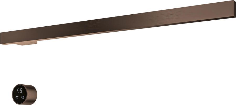 Hotbath &MORE set van 1 rails RAS80 SQUARE 80 cm met separate schakelaar en inbouw element Tuscan Bronze (RAS80-1TB)