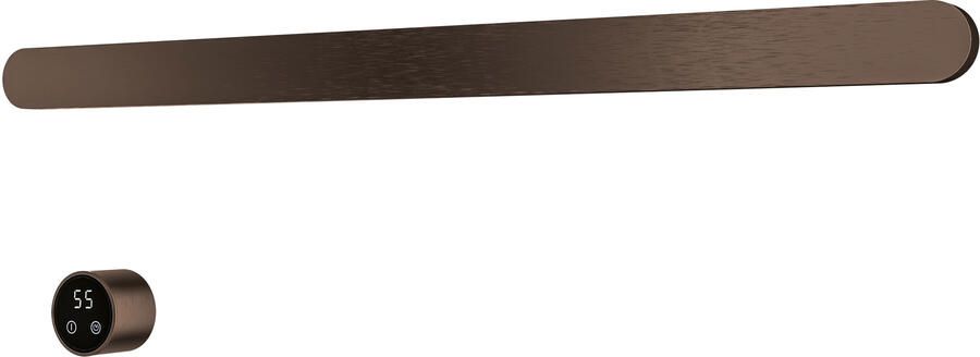 Hotbath &MORE set van 1 rails RASS80 SOFT SQUARE 80 cm met separate schakelaar en inbouw element Tuscan Bronze (RASS80-1TB)