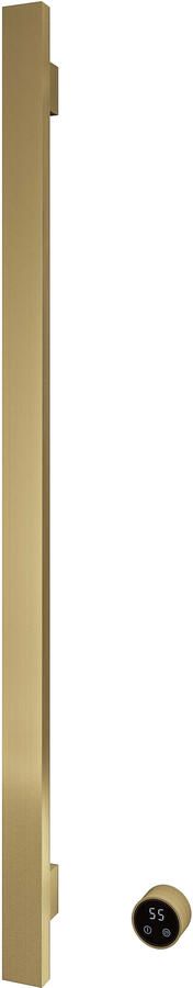 Hotbath &MORE set van 1 rails RASV135 SQUARE135 cm met separate schakelaar en inbouw element Geborsteld Messing PVD (RASV135-1BBP)