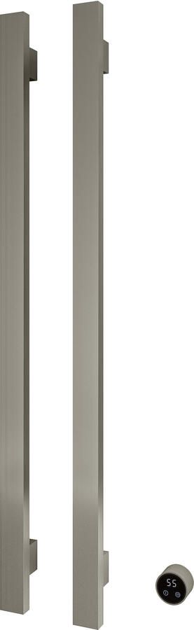 Hotbath &MORE set van 2 rails RASV135 SQUARE135 cm met separate schakelaar en inbouw element Geborsteld Nikkel (RASV135-2GN)