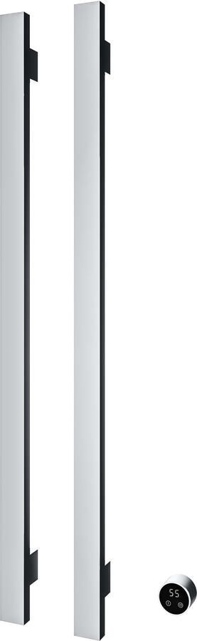 Hotbath &MORE set van 2 rails RASV135 SQUARE135 cm met separate schakelaar en inbouw element Chroom (RASV135-2CR)