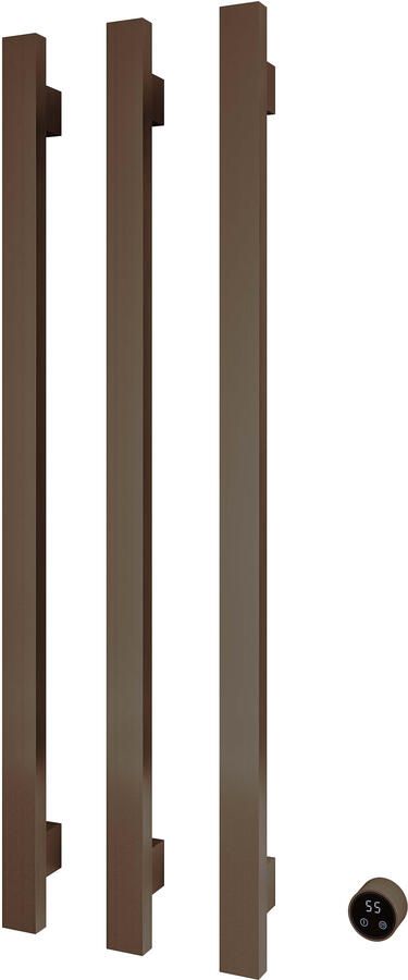 Hotbath &MORE set van 3 rails RASV135 SQUARE135 cm met separate schakelaar en inbouw element Tuscan Bronze (RASV135-3TB)