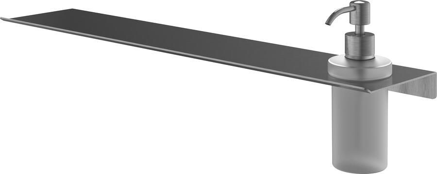 Hotbath &MORE Zeepdispenser glas voor planchet serie Geborsteld gunmetal PVD SHA09BGP