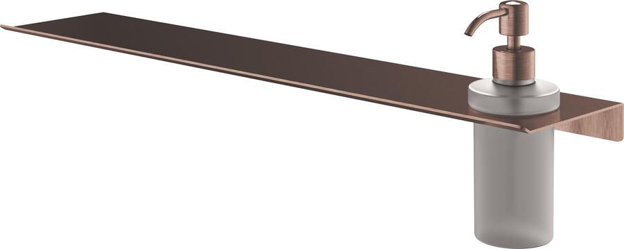 Hotbath &MORE Zeepdispenser glas voor planchet serie Geborsteld koper PVD SHA09BCP