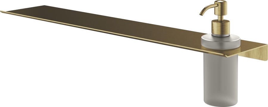 Hotbath &MORE Zeepdispenser glas voor planchet serie Geborsteld messing PVD SHA09BBP