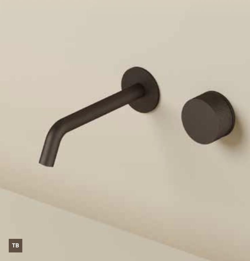 Hotbath GUY Afbouwdeel tbv Inbouw wastafelkraan 20 cm uitloop Tuscan Bronze