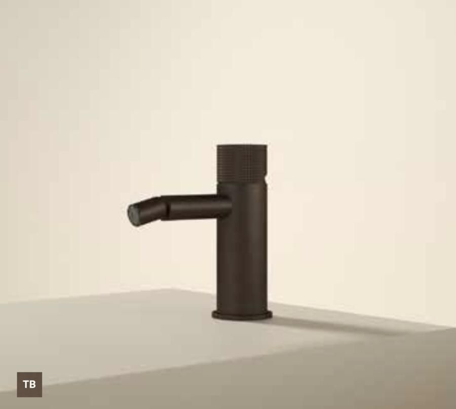 Hotbath GUY Bidetmengkraan zonder waste Tuscan Bronze