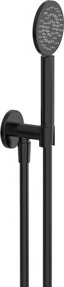 Hotbath COBBER Handoucheset wandsteun uitlaat doucheslang 150cm Geborsteld zwart PVD M442MBP