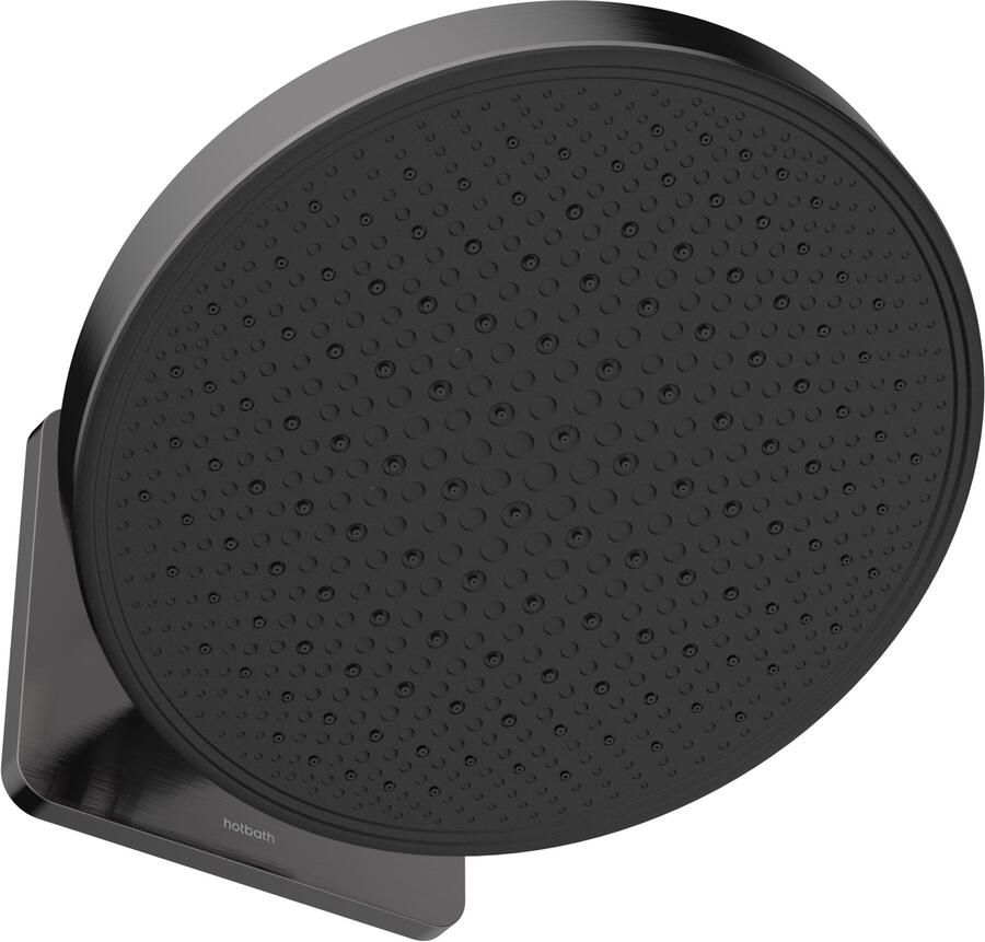 Hotbath MATE Hoofddouche 30cm opbouw rond kantelbare wandarm Geborsteld gunmetal PVD M420BGP