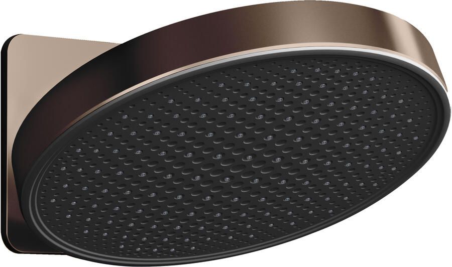 Hotbath Hoofddouche Cobber 1-F opbouw 300mm Kantelbare Wandarm Geborsteld Koper