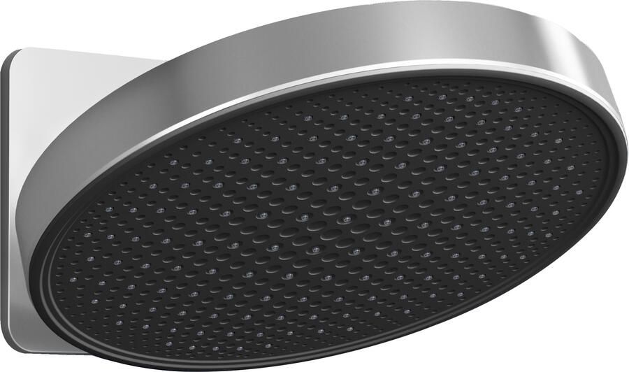 Hotbath Hoofddouche Cobber 1-F opbouw 300mm Kantelbare Wandarm Geborsteld Nikkel