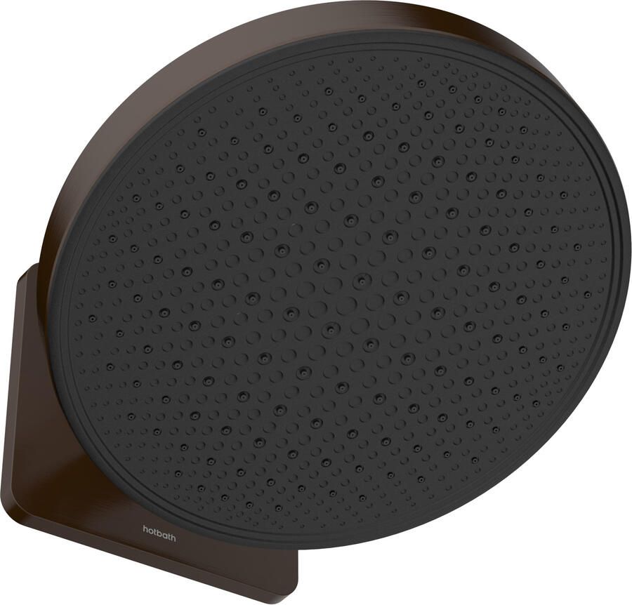 Hotbath Hoofddouche Cobber 1-F opbouw 300mm Kantelbare Wandarm Geborsteld Tuscan Bronze