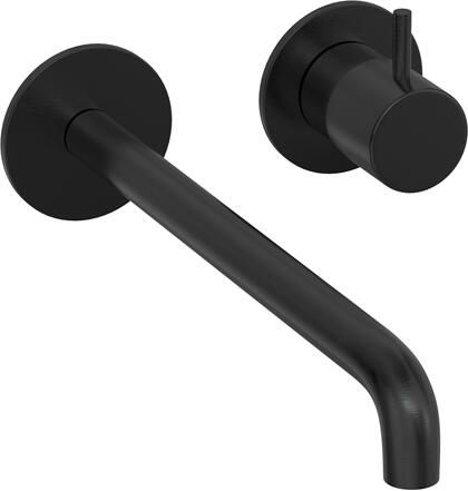 Hotbath Cobber Afbouwdeel voor wastafelkraan 25cm uitloop Geborsteld zwart PVD CB105EXT25MBP