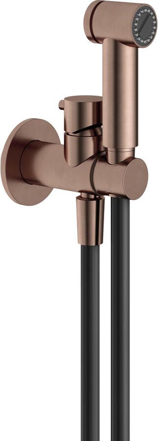 Hotbath Mate Handdoucheset doucheslang 100cm handdouchehouder mengkraan Geborsteld koper PVD KHDS3EXTBCP