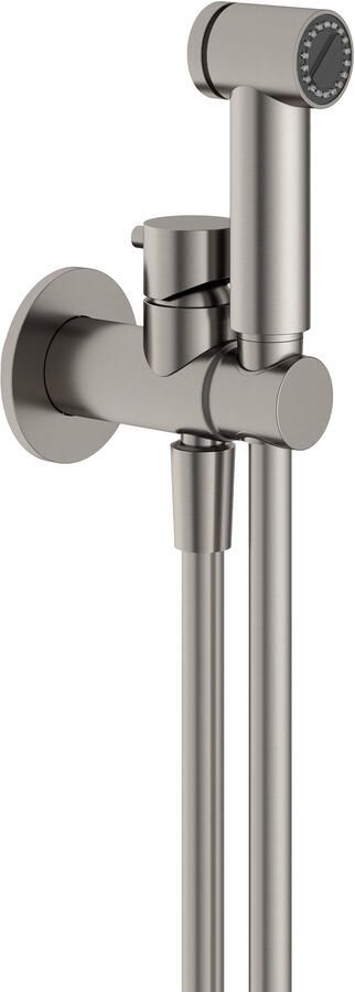 Hotbath Mate Handdoucheset doucheslang 100cm handdouchehouder mengkraan Geborsteld nikkel KHDS3EXTGN