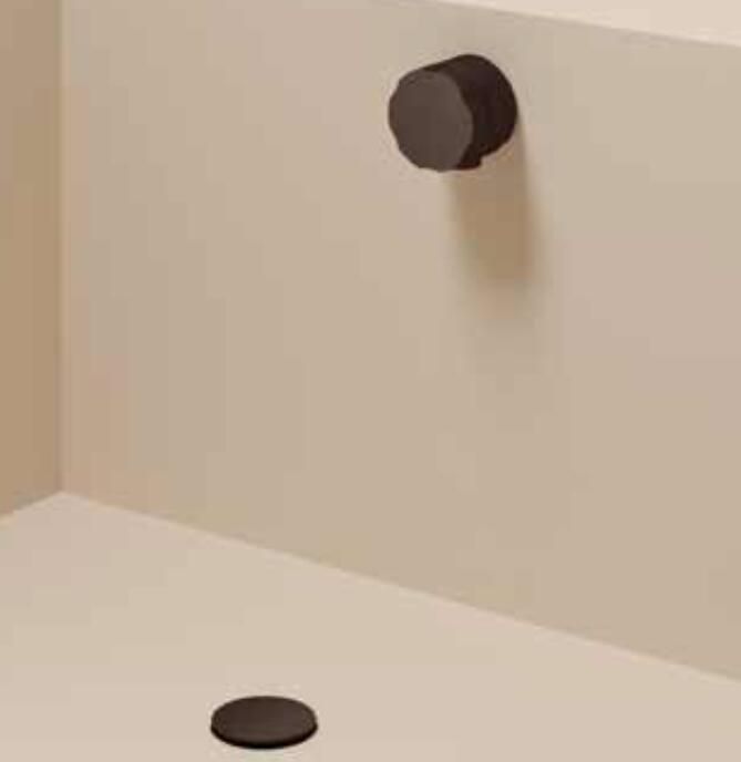 Hotbath Mate P033 badafvoer met overloop en vulcombinatie geborsteld gunmetal PVD