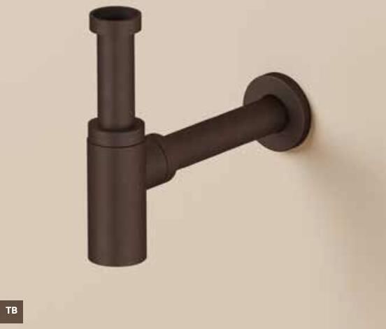Hotbath MATE Wastafel sifon rond Tuscan Bronze