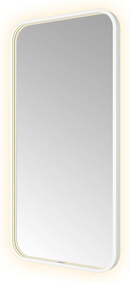 Hotbath &MORE Spiegel direct en indirect LED spiegelverwarming color changing dimbaar met afstandsbediening Mat wit SSQ510WH