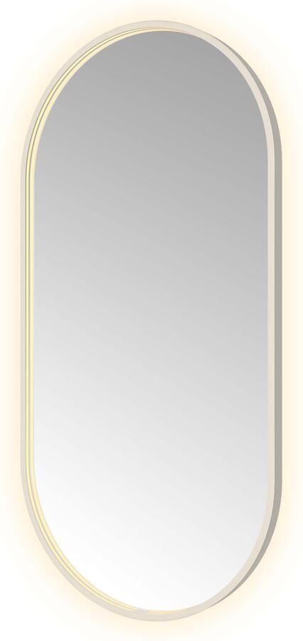 Hotbath Spiegel &MORE 120x60 cm LED-Verlichting Spiegelverwarming Ovaal RVS