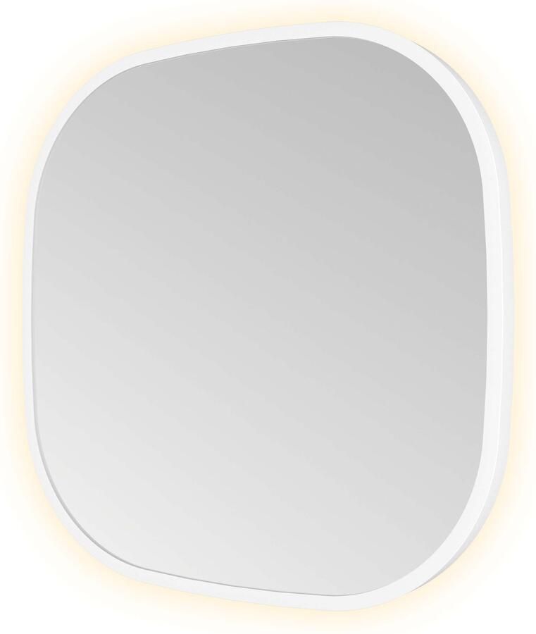 Hotbath Spiegel &MORE 40x40 cm LED-Verlichting Deens Ovaal Mat Wit