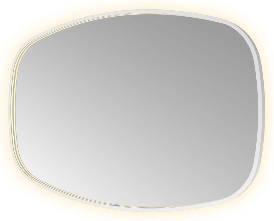 Hotbath Spiegel &MORE 80x120 cm LED-Verlichting Spiegelverwarming Deens Ovaal Mat Wit