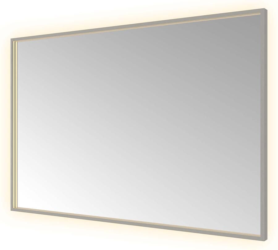Hotbath Spiegel &MORE 80x120 cm LED-Verlichting Spiegelverwarming Rechthoek Geborsteld Gunmetal