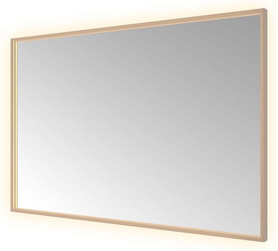 Hotbath &MORE Spiegel directe en indirecte LED color changing spiegelverwarming dimbaar met afstandsbediening Geborsteld zwart PVD SQU128BCP