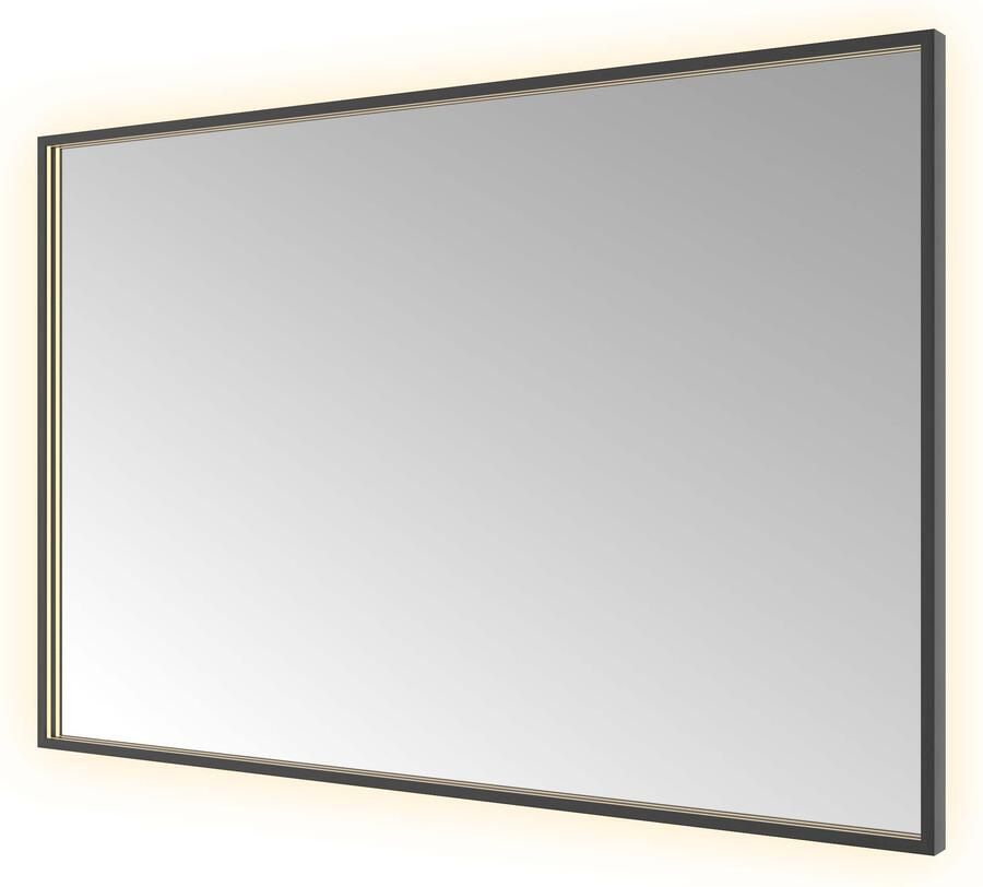 Hotbath &MORE Spiegel directe en indirecte LED color changing spiegelverwarming dimbaar met afstandsbediening Geborsteld koper PVD SQU128MBP