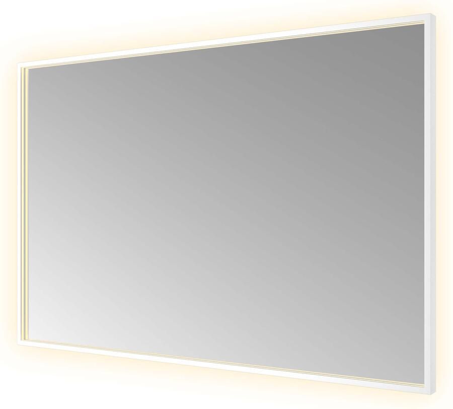Hotbath Spiegel &MORE 80x120 cm LED-Verlichting Spiegelverwarming Rechthoek Mat Wit