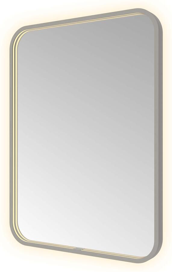 Hotbath &MORE Spiegel direct en indirect LED spiegelverwarming color changing dimbaar met afstandsbediening Geborsteld gunmetal PVD SSQ680BGP