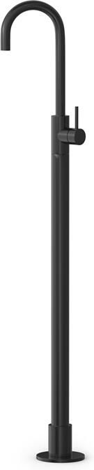 Hotbath Vrijstaande Wastafelmengkraan Cobber 1-hendel Gebogen 121 cm Geborsteld Zwart PVD