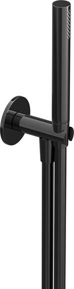 Hotbath Wanduitlaat Cobber met Handdouche en Doucheslang 1 50m Gepolijst Zwart PVD