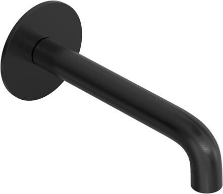 Hotbath Wastafelkraan Uitloop Cobber Rond 15 cm Geborsteld Zwart PVD