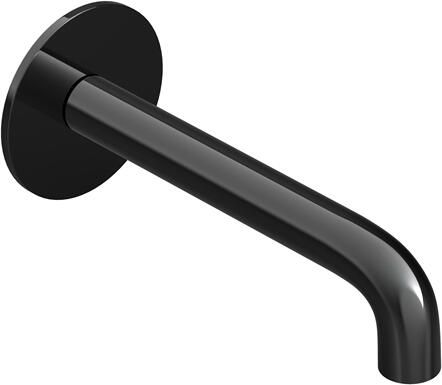 Hotbath Wastafelkraan Uitloop Cobber Rond 15 cm Gepolijst Zwart PVD