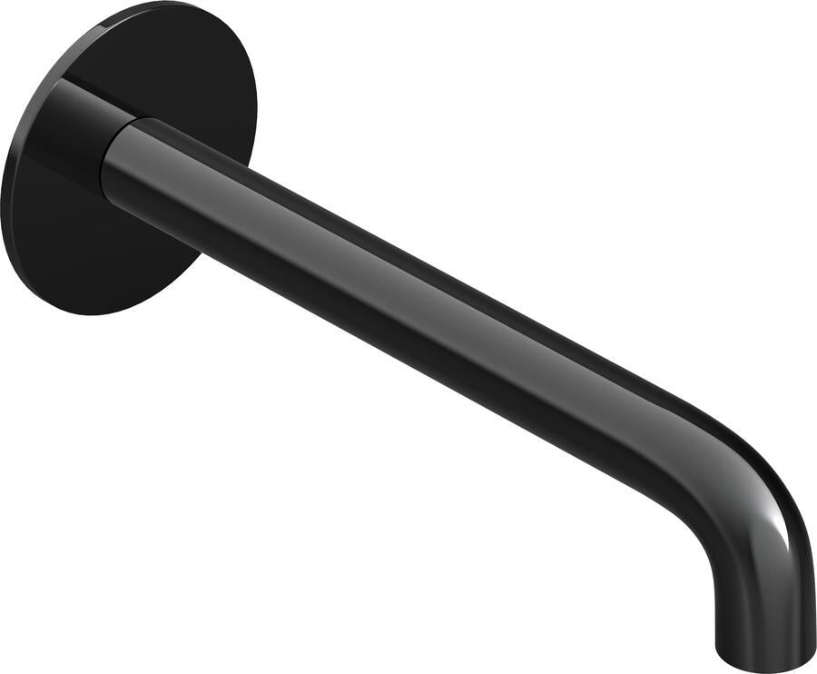 Hotbath Wastafelkraan Uitloop Cobber Rond 18 cm Gepolijst Zwart PVD