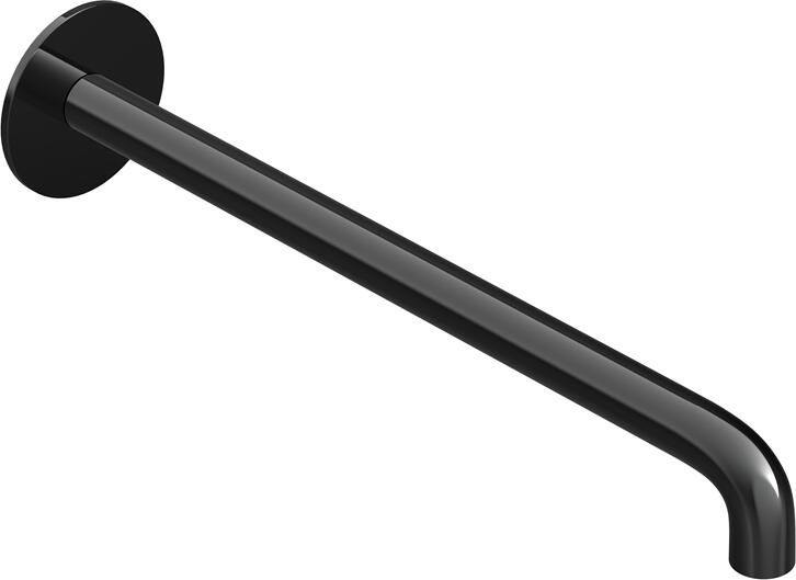 Hotbath Wastafelkraan Uitloop Cobber Rond 30 cm Gepolijst Zwart PVD