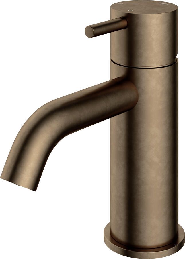 Hotbath Wastafelmengkraan Cobber 1-hendel Gebogen 14.3 cm Living Colour Verouderd Messing Living Colours