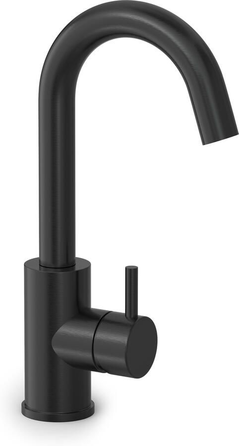 Hotbath COBBER Wastafelmengkraan met draaibare uitloop zonder waste Geborsteld zwart PVD CB004MBP