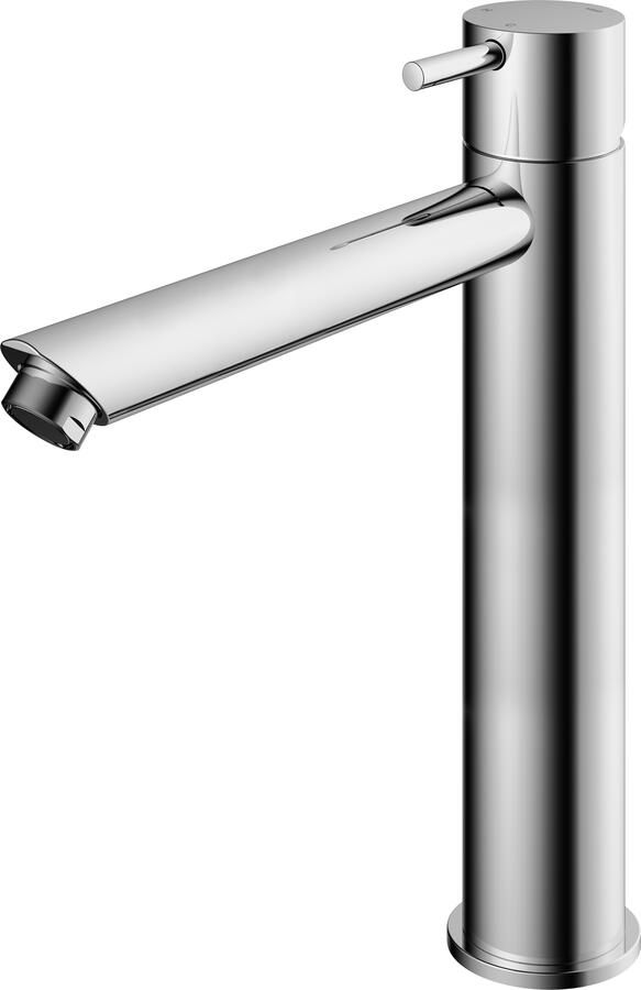 Hotbath Cobber ééhendel hoge wastafelmengkraan 28 6 centimeter hoog met rechte uitloop van 18 cm chroom
