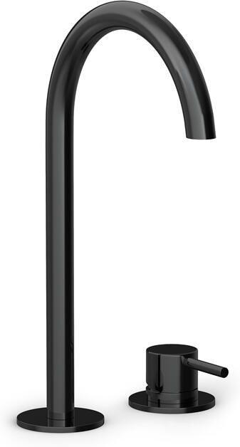 Hotbath COBBER Wastafelmengkraan 2-gats Hoog Model Gepolijst zwart PVD CB023HPBP