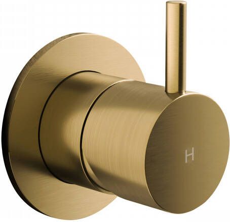 Hotbath Inbouw Stopkraan Cobber 1-hendel Geborsteld Messing (Koud) Living Colours - Foto 4