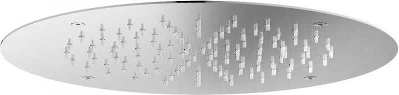 Douche Concurrent Hoofddouche Hotbath Mate Inbouw Plafond Rond Geborsteld Nikkel 38cm met LED Verlichting