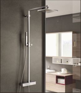 Hotbath Buddy thermostaat inbouw met 2 stopkranen geborsteld nikkel HB007 B007EXTGN
