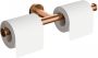 Hotbath Cobber dubbele toiletrolhouder 4 x 28 5 x 8 3 cm geborsteld koper - Thumbnail 1