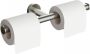 Hotbath Cobber dubbele toiletrolhouder 4 x 28 5 x 8 3 cm geborsteld nikkel - Thumbnail 1